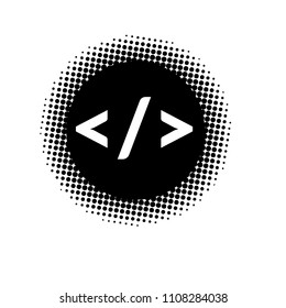 code icon, vector illustration