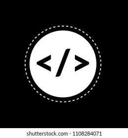 code icon, vector illustration