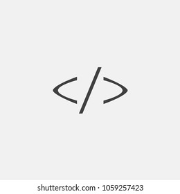 code icon vector, illustration. programming icon