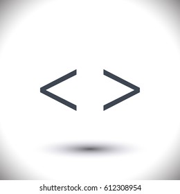 Code icon vector line