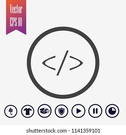 code icon vector. programming icon vector