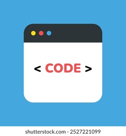 Codesymbol. Vektorsymbol. Programmierung, Code-Editor, Webentwicklung, Codierungskonzepte