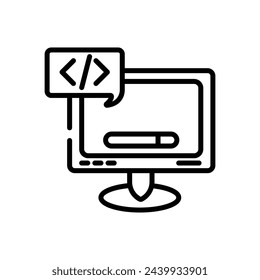 Code icon vector stock illustration