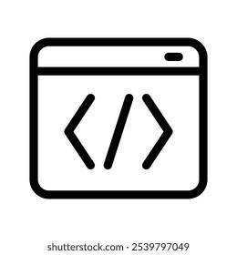 Code Icon Vector Symbol Design Illustration