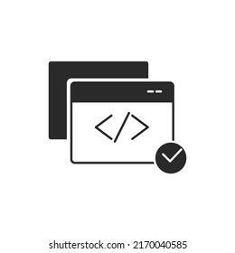 Code icons  symbol vector elements for infographic web