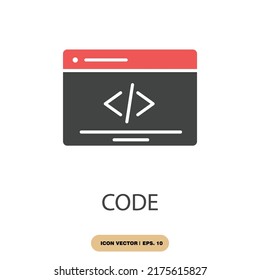 code icons  symbol vector elements for infographic web