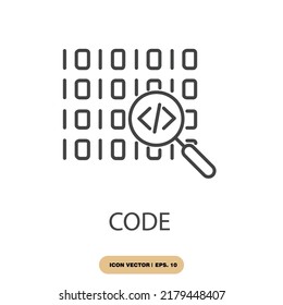 code icons  symbol vector elements for infographic web