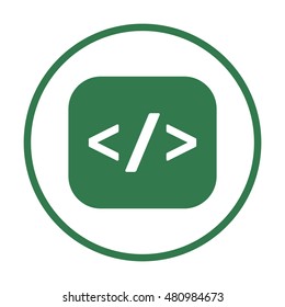 Code Icon,vector.  Flat design.