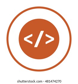 Code Icon,vector.  Flat design.