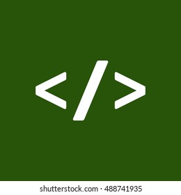 Code Icon,vector.  Flat design.