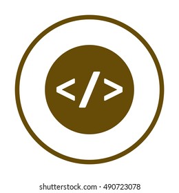 Code Icon,vector.  Flat design.