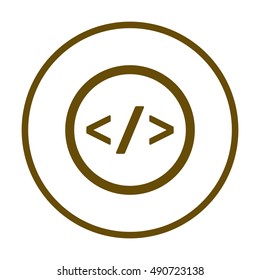 Code Icon,vector.  Flat design.