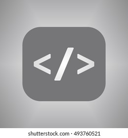 Code Icon,vector.  Flat design.