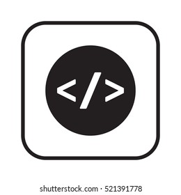 Code Icon,vector.  Flat design.