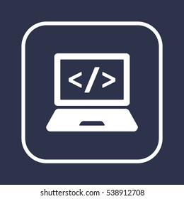 Code Icon,vector.  Flat design.