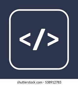 Code Icon,vector.  Flat design.