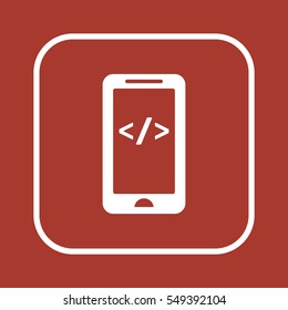 Code Icon,vector.  Flat design.