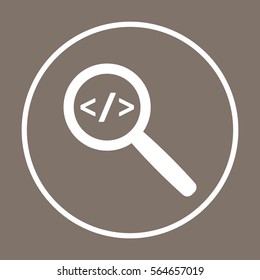 Code Icon,vector.  Flat design.