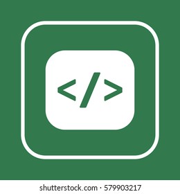 Code Icon,vector.  Flat design.