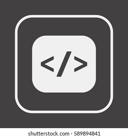 Code Icon,vector.  Flat design.