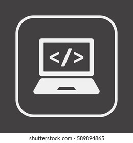 Code Icon,vector.  Flat design.
