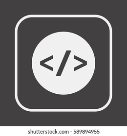 Code Icon,vector.  Flat design.