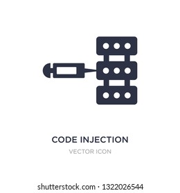 Code Injection Icon On White Background. Simple Element Illustration From Cyber Concept. Code Injection Sign Icon Symbol Design.