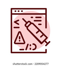 Code Injection сolor Line Icon. Pictogram For Web Page.