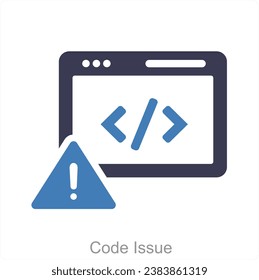 Code Issue and error icon concept