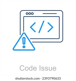 Code Issue and error icon concept