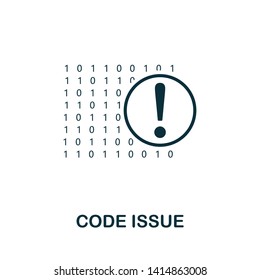 Code Issue icon. Creative element design from programmer icons collection. Pixel perfect Code Issue icon for web design, apps, software, print usage.