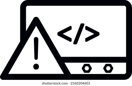 Code Issue Icon Design Outline