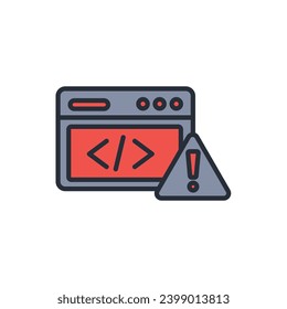 code issue icon. vector.Editable stroke.linear style sign for use web design,logo.Symbol illustration.