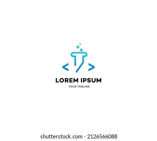 Code Lab Logo Design Template Vector Graphic Branding Element.