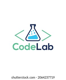 Code lab logo and icon design