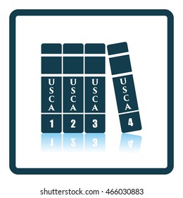 Code of laws icon. Shadow reflection design. Vector illustration.