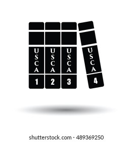 Code of laws icon. White background with shadow design. Vector illustration.