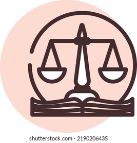 Code laws, illustration, vector on a white background.