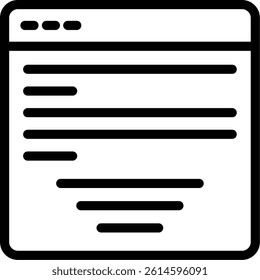 Code Library Line Vector Icon Design