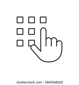 code lock icon element of security icon for mobile concept and web apps. Thin line code lock icon can be used for web and mobile. Premium icon on white background