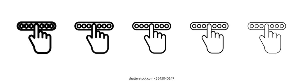 Code lock icon filled flat sign concept for web design.