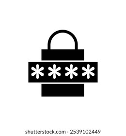 Code lock icon logo sign set vector outline