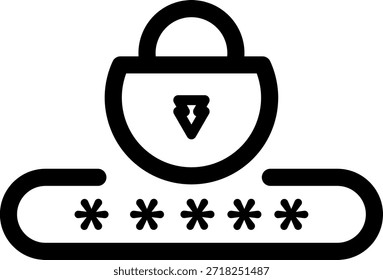 Icono de candado de código que representa acceso seguro, protección de Contraseña y privacidad digital en un diseño moderno y limpio