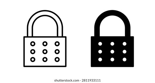 Code Lock Icon represents secure access, encryption, and digital protection with an editable outline vector illustration.