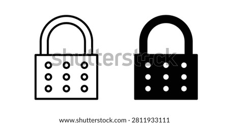 Code Lock Icon represents secure access, encryption, and digital protection with an editable outline vector illustration.