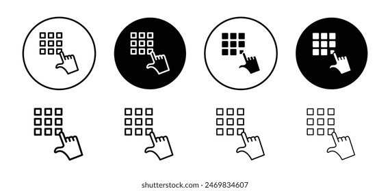 Code lock icon vector set collection for web