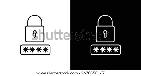 Code lock icons. vector symbol illustrations.