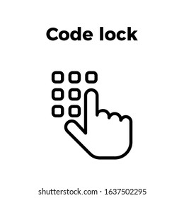 code lock or padlock icon vector. perfect code lock vector - symbol. beautiful code lock element. web design and mobile design. premium quality element-vector.