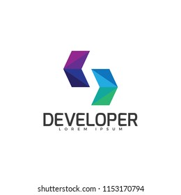 Code Logo. Coder Company Logo