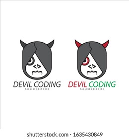 Code Logo Design Template. Software company logo template design.
